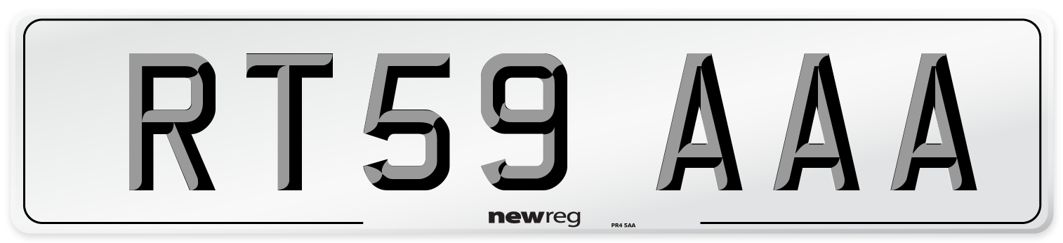 RT59 AAA Number Plate from New Reg